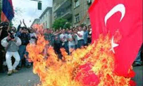 Turkish, Azeri flags burnt in Armenia at event to mark mass killings by Ottomans 