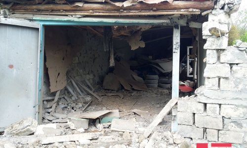 30 houses destroyed in  Aghdam by Armenian artillery fire