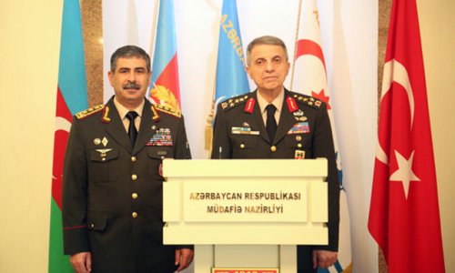 Zakir Həsənov türkiyəli baş komandanla görüşdü - Foto