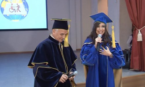 Leyla Aliyeva was awarded the diploma of Honorary Professor of Moscow State University of Humanities and Economics