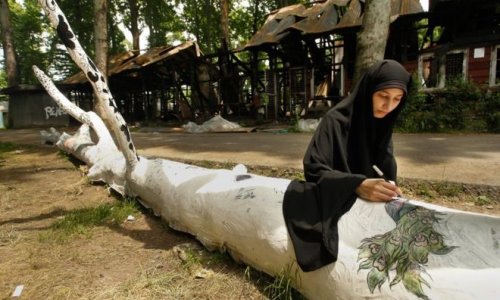 Fallen plane tree becomes symbol of protest in Kashmir