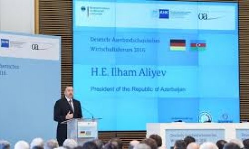 Ilham Aliyev attended the opening of Azerbaijani-German Economic Forum in Berlin