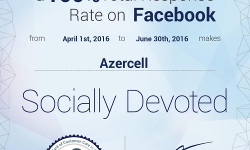 Azercell once again preserves its leading position in social networks with 100% response rate