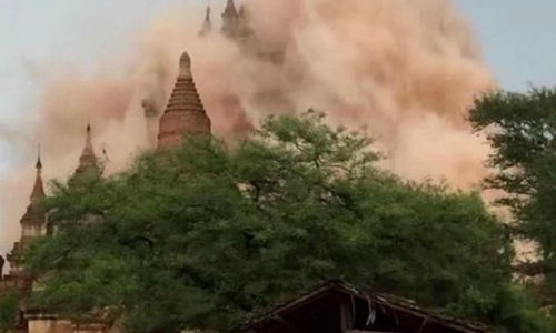 Myanmar earthquake: Images from Bagan historic sites