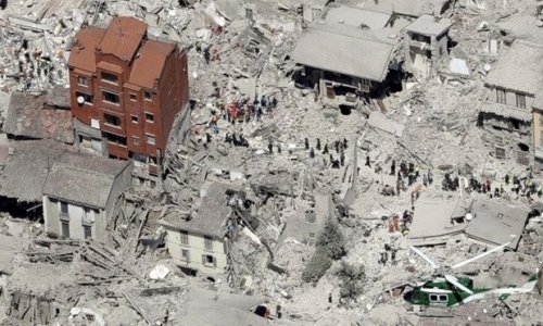 Aerial shots of earthquake-hit Italy