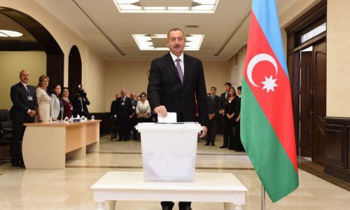 Azerbaijan's president votes in constitutional referendum