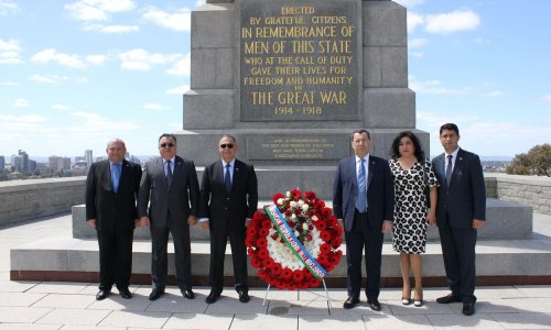 Asim Mollazade delivered a speech at the event dedicated to Azerbaijan Independence Day 