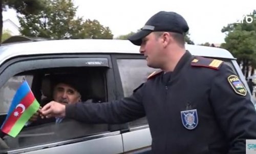 Yol polisindən sürücülərə “sürpriz” – VİDEO
