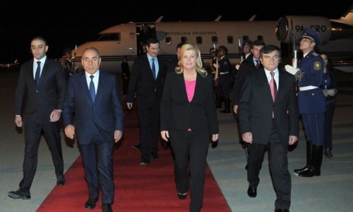 Croatian president arrives in Azerbaijan