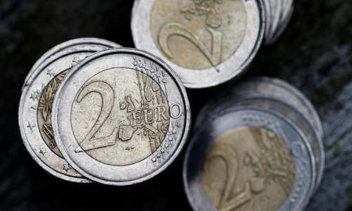 Euro hits near two-year low