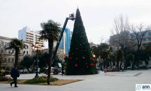 Bakıda Yeni il hazırlığı - FOTOLAR