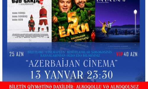 “Kino gecəsi” əfsanəvi “CinemaPlus Azerbaijan” kinoteatrında