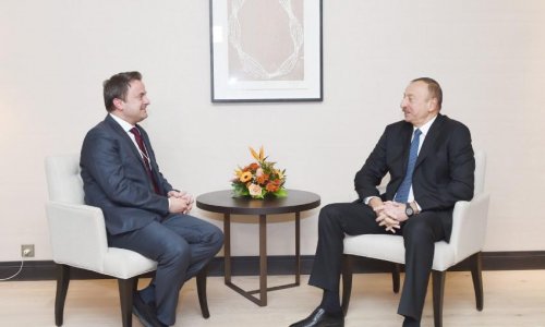 President Aliyev meets with Prime Minister, Minister of State of Luxembourg