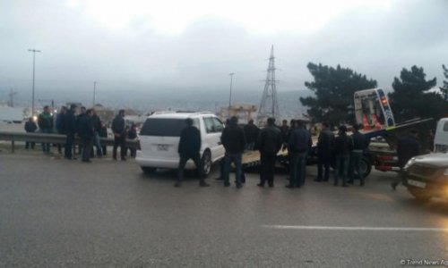 Bakı-Sumqayıt yolunda daha bir qəza - Yol bağlandı - FOTO