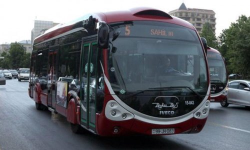 Bakıda avtobuslar üçün xüsusi hərəkət zolaqları çəkilir