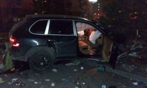 “Porsche” ilə qəzaya düşüb ölən polis zabitinin görüntüləri 