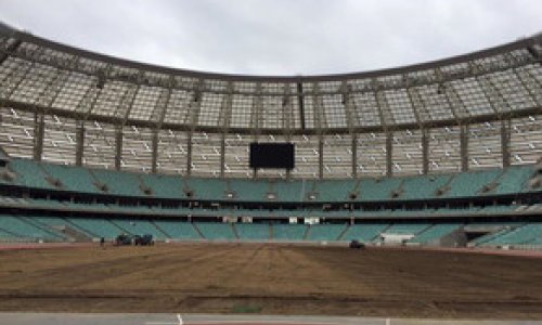 Bakı Olimpiya Stadionunun ot örtüyü dəyişdirilir