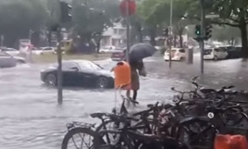 Anomal leysan yağışları Almaniya paytaxtını iflic edib - VİDEO