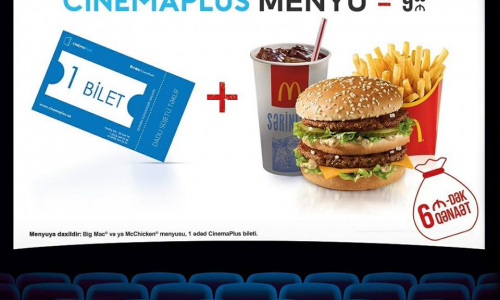 McDonald's Azərbaycan və CinemaPlus kinoteatrlar şəbəkəsi birgə aksiyaya yenidən start verdilər