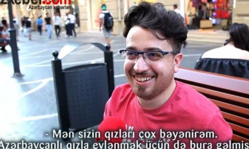 Bakıda ərəb turistlər azərbaycanlı qızlar haqda nə düşünür? - VİDEOSORĞU