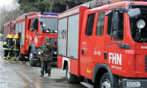 Bakıda güclü yanğın, yollar bağlanıb