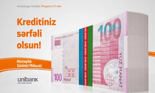 Unibank Müstəqillik günü ilə bağlı kampaniya keçirir