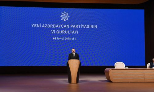 President Ilham Aliyev attends VI Congress of New Azerbaijan Party