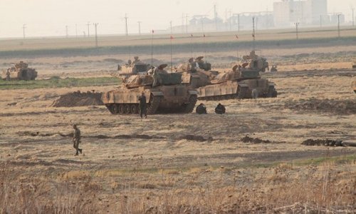 Türk tanklarının terrorçuları vurma anı - VİDEO