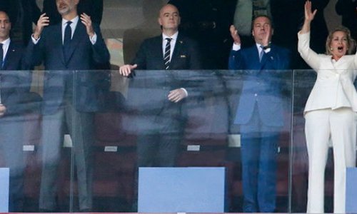 Medvedevin xanımı futbolda emosiyalarını cilovlaya bilmədi (VİDEO)