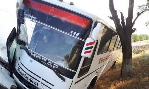 Bakı-Krasnodar avtobusu qəzaya uğradı - FOTO/VİDEO