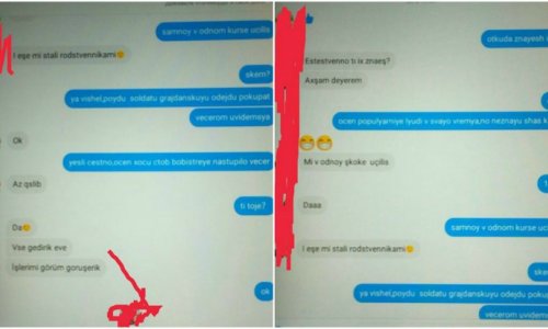 “WhatsApp” yazışma: Arvadına xəyanət edən azərbaycanlı kişi... - FOTOLAR