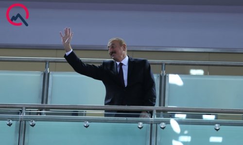 Əliyevlə Putin cüdo yarışlarını izləyir