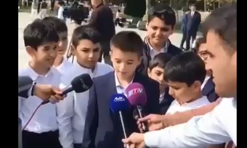 İlham Əliyevin nəvəsi telekanallara müsahibə verdi - VİDEO
