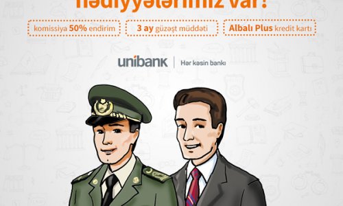 Unibankdan yeni kredit kampaniyası: ödənişdə güzəşt müddəti, sərfəli faiz, komissiyada endirim!