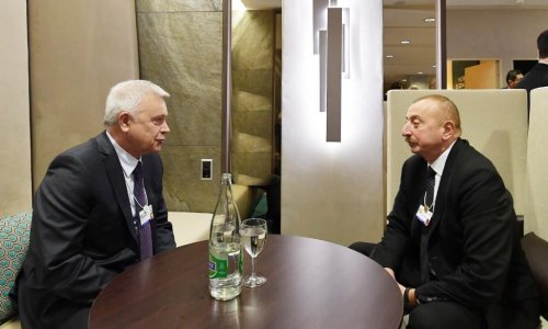 President Aliyev meets LUKOIL president in Davos