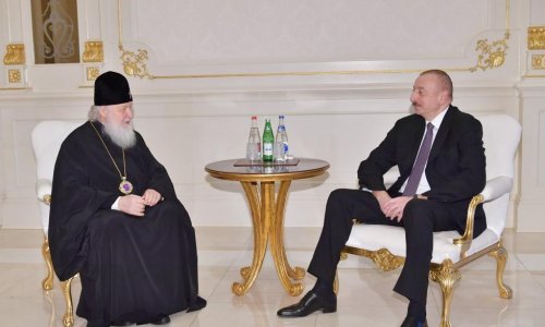 Ilham Aliyev meets Patriarch Kirill of Moscow and All Russia