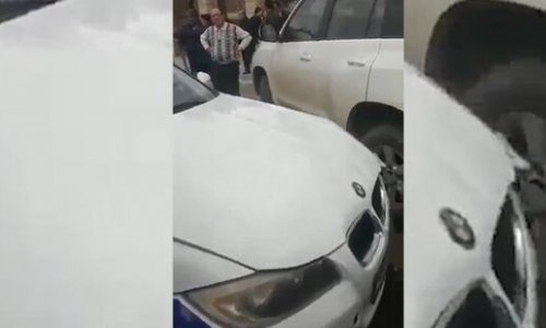 Yol polisi avtomobili qəzaya düşdü - VİDEO