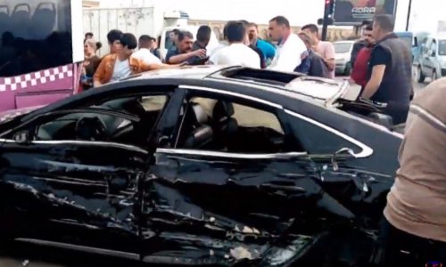 На дороге Баку-Сумгайыт авария, есть пострадавшие - ВИДЕО