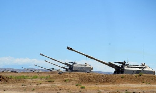 Боевые стрельбы азербайджанских артиллеристов
