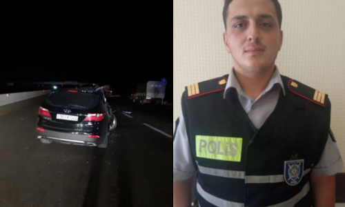 Salyanda ağır qəza: yol polisi qan verərək azyaşlını xilas etdi - FOTOLAR