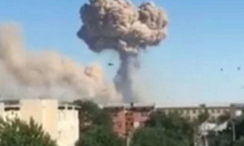 Взрыв в воинской части в Казахстане  - ВИДЕО