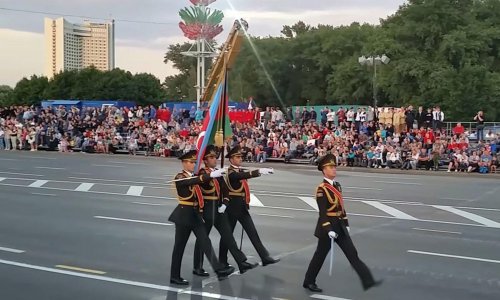 Azerbaijani servicemen take part in military parade in Belarus (PHOTOS)