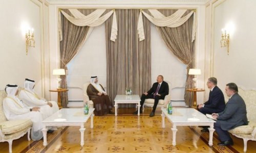 Президент Ильхам Алиев принял министра  Катара