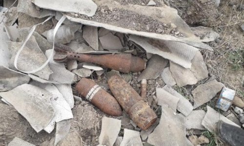 В Агстафе обнаружены артиллерийские и минометные снаряды