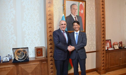 Elmar Mammadyarov receives the Parliamentary Vice-Minister for Foreign Affairs of Japan (PHOTO)