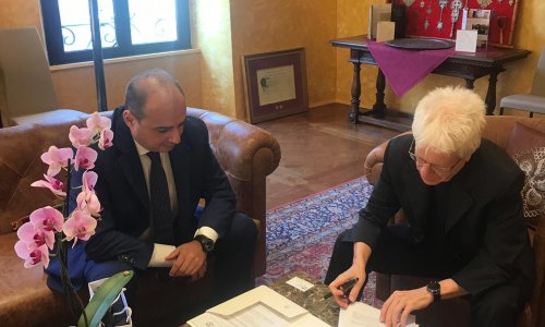 Azerbaijani FM meets rector of Pontifical Oriental Institute during his visit to Holy See (PHOTO)