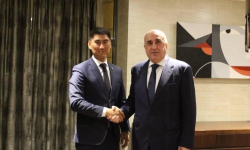 Elmar Mammadyarov meets with the Kyrgyz Foreign Minister Chingiz Aydarbekov