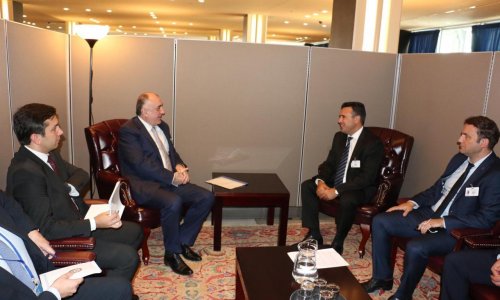 Elmar Mammadyarov meets with the PM of the Republic of North Macedonia (PHOTO)