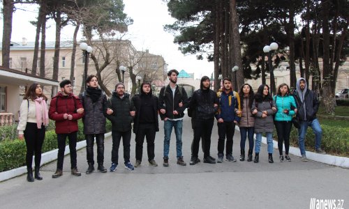 Bakı Apellyasiya məhkəməsinin qarşısında aksiya - Elina işinə görə- FOTOLAR