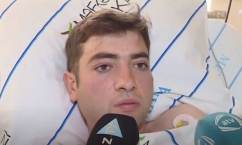 Ermənilərin atəşi nəticəsində yaralanan şirkət əməkdaşı danışdı - Video